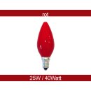 Glühbirne Glühlampe Kerzen bunt 25W 40W E14 rot gelb grün blau