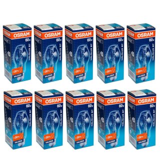 10 x OSRAM Halogen Halolux BT 60W E27 Klar 64472 Superstar Glühbirne 60 Watt