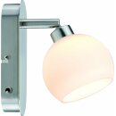 Paulmann Wand- & Deckenleuchte Spotlights Wolbi Eisen gebürstet 1 x 40W GU10 230V Halogen mit Schalter