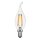 LED Filament Windstoß Kerze 4W = 40W E14 klar Glühlampe Glühbirne extra warmweiß 2200K