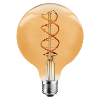 LED Spiral Filament Rustika Globe G125 5W = 21W E27 gold gelüstert extra warmweiß 1800K DIMMBAR