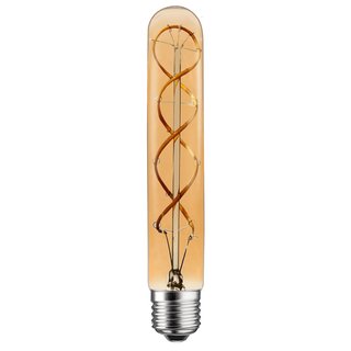 LED Spiral Filament Röhre T30x185mm 5W = 25W E27 klar gold gelüstert extra warmweiß 2200K DIMMBAR
