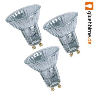 3 x Osram Halogen Reflektor 50W GU10 Halopar 16 Alu 230V 35° 64824FL