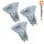 3 x Osram Halogen Reflektor 50W GU10 Halopar 16 Alu 230V 35° 64824FL warmweiß dimmbar