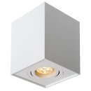 Deckenleuchte Aufbauleuchte Downlight Eckig Aluminium weiß GU10 Fassung schwenkbar