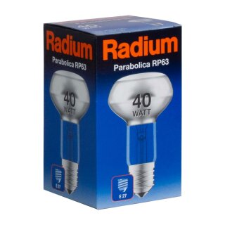 Radium Reflektor Glühbirne R63 Spot 40W E27 matt Glühlampe warmweiß dimmbar flood 30°