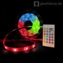 LED Strip RGB Komplett-Set 5m IP44 5050SMD bunt Fernbedienung innen & außen