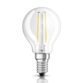 Neolux LED Leuchtmittel Tropfen Classic P 2,8W = 25W E14 klar Kugel 250lm warmweiß 2700K