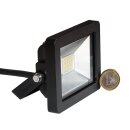 LED SMD Fluter 10W 700lm IP65 schwarz kaltweiß 6500K 120° direkt an 230V