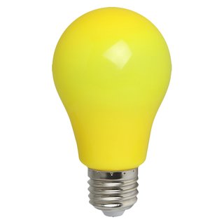 LED Leuchtmittel Birnenform A60 3W E27 GELB IP54 Kunststoff