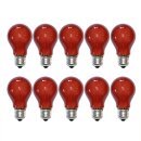 10 x Glühbirne 40W E27 Rot Glühlampe 40 Watt Glühbirnen Glühlampen