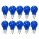 10 x Glühbirne 40W E27 Blau Glühlampe 40 Watt...