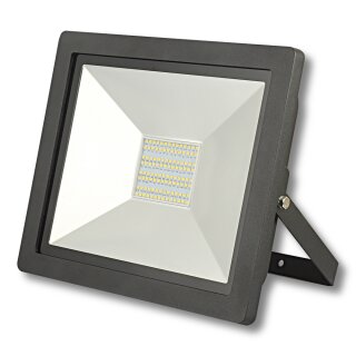 LED SMD Fluter 100W 6500lm IP65 schwarz kaltweiß 6500K 120° direkt an 230V