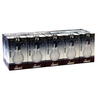 10 x Leuci Glühbirne 75W MATT E27 Longlife Krypton Glühlampe 75 Watt Glühbirnen Glühlampen