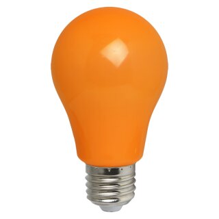 LED Leuchtmittel Birnenform A60 3W E27 ORANGE IP54 Kunststoff