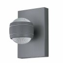 Eglo LED Außenwandleuchte Sesimba Silber IP44 2 x 3,7W 560lm LED