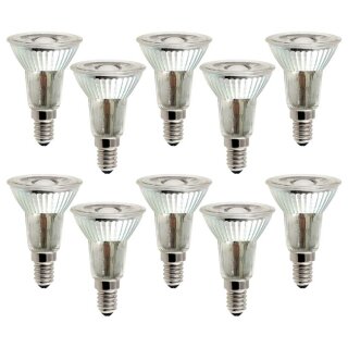 10 x LED Leuchtmittel Glas Reflektor PAR16 5W = 40W E14 350lm JDR warmweiß 2700K flood 38°