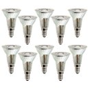 10 x LED Leuchtmittel Glas Reflektor PAR16 5W = 40W E14...