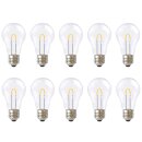 10 x LED Curved Filament Birnenform A60 0,85W fast 15W...