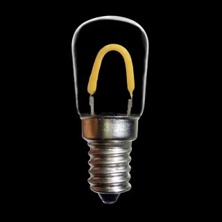 LED Curved Filament T23 Röhre 0,85W fast 15W E14 klar Kunstoff stoßfest extra warmweiß 2400K