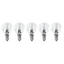 5 x Halogen Eco Tropfen Glühbirne 18W = 25W / 22W E14...