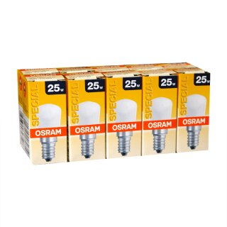 10 x Osram Special Kühlschranklampe 25W E14 MATT Glühbirne Glühlampe 25 Watt SPC