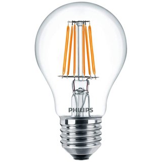 Philips LED Filament Leuchtmittel Birnenform 7,5W = 60W E27 klar 827 warmweiß 2700K