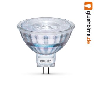 Philips LED Glas Leuchtmittel Classic Reflektor MR16 5W = 35W GU5,3 12V warmweiß 2700K 36°