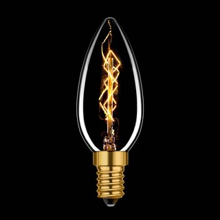 Rustika Kerze 40W E14 Vielfachwendel ähnl. Kohlefadenlampe Glühbirne Glühlampe 