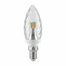 Paulmann LED Leuchtmittel Kerze 4W fast 40W E14 klar gedreht warmweiß 2700K