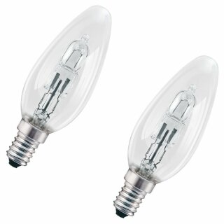 2 x Neolux Eco Halogen Kerze 20W = 25W E14 klar Classic Glühbirne Glühlampe dimmbar