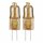2 x Paulmann Halogen Stiftsockellampe 10W G4 12V Gold Goldlicht extra warmweiß 2300K dimmbar