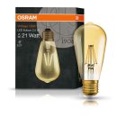 Osram LED Vintage 1906 Edison 2,8W = 21W E27 Gold gelüstert extra warmweiß 2400K