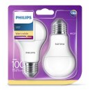 2 x Philips LED Leuchtmittel Birnenform 13W = 100W E27 matt warmweiß 2700K