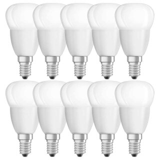 10 x Neolux LED Leuchtmittel Tropfen 3,3W = 25W E14 matt warmweiß 2700K