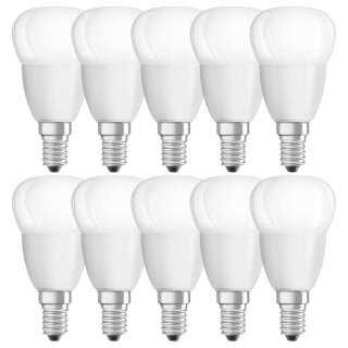 10 x Neolux LED Leuchtmittel Tropfen 3,3W = 25W E14 matt warmweiß 2700K