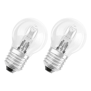 2 x Neolux Eco Halogen Tropfen Glühbirne 30W = 40W E27 klar warmweiß dimmbar