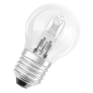 Neolux Eco Halogen Tropfen Glühbirne 46W = 60W E27 klar Kugel Blister 64543 warmweiß dimmbar