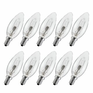 10 x Paulmann Eco Halogen Kerze 18W = 25W E14 klar...