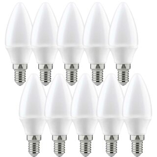 10 x Paulmann LED Leuchtmittel Kerze 4W = 25W E14 matt 927 warmweiß 2700K Ra90