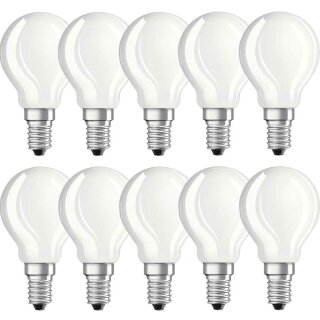 10 x Neolux LED Filament Leuchtmittel Tropfen 2,8W = 25W E14 matt warmweiß 2700K