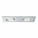 Paulmann LED Einbauleuchte Set schwenkbar Alu gebürstet 2 x 3W 230V LED