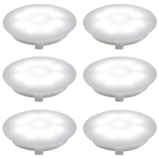 6 x Paulmann Einbauleuchten Einbaustrahler Set Special Line Satin 6 x 1W 230V Boden Decke Wand kaltweiß