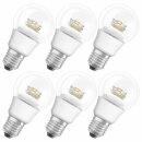 6 x Osram LED Leuchtmittel Birnenform 6W = 40W E27 klar...