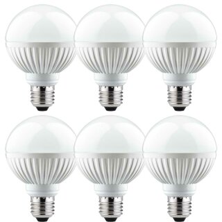 6 x Paulmann LED Globe G80 9,5W = 60W E27 opal matt warmweiß 2700K DIMMBAR