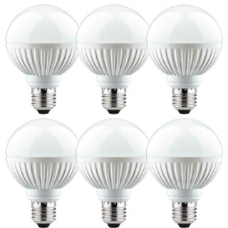 6 x Paulmann LED Globe G80 9,5W = 60W E27 opal matt warmweiß 2700K DIMMBAR