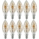 10 x Paulmann LED Leuchtmittel Kerze 4W fast 40W E14 Krokoeis Gold warmweiß 2700K