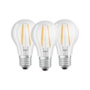 3 x Osram LED Filament Leuchtmittel Birnenform A60 6,5W = 60W E27 klar 806lm neutralweiß 4000K