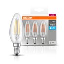 3 x Osram LED Filament Leuchtmittel Kerzen 4W = 40W E14...