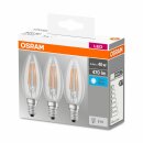 3 x Osram LED Filament Leuchtmittel Kerzen 4W = 40W E14...